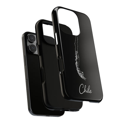 Chile Outline Phone Case – Minimal Country Map Tough Case (iPhone, Samsung, Pixel)