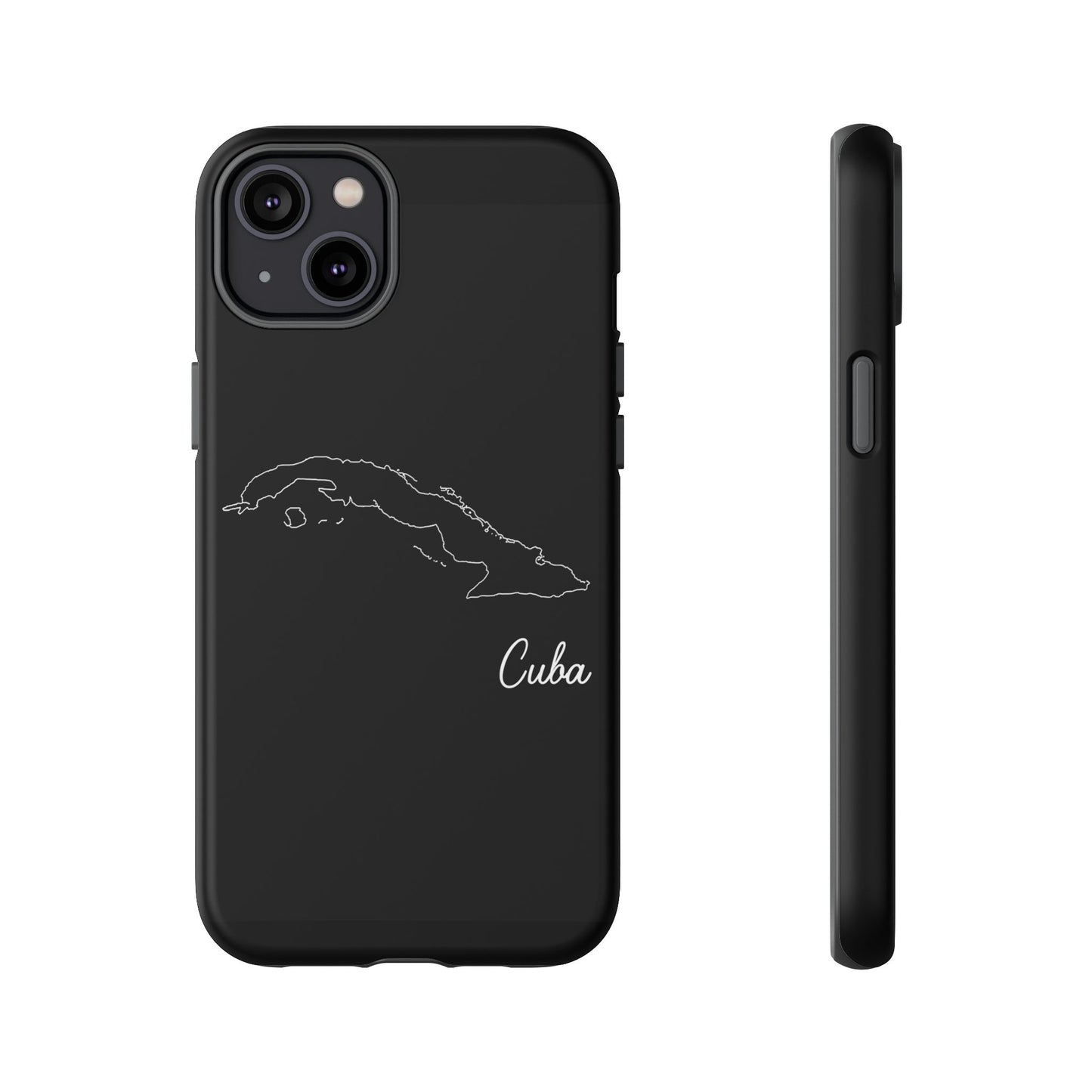 Cuba Outline Phone Case – Minimal Country Map Tough Case (iPhone, Samsung, Pixel)