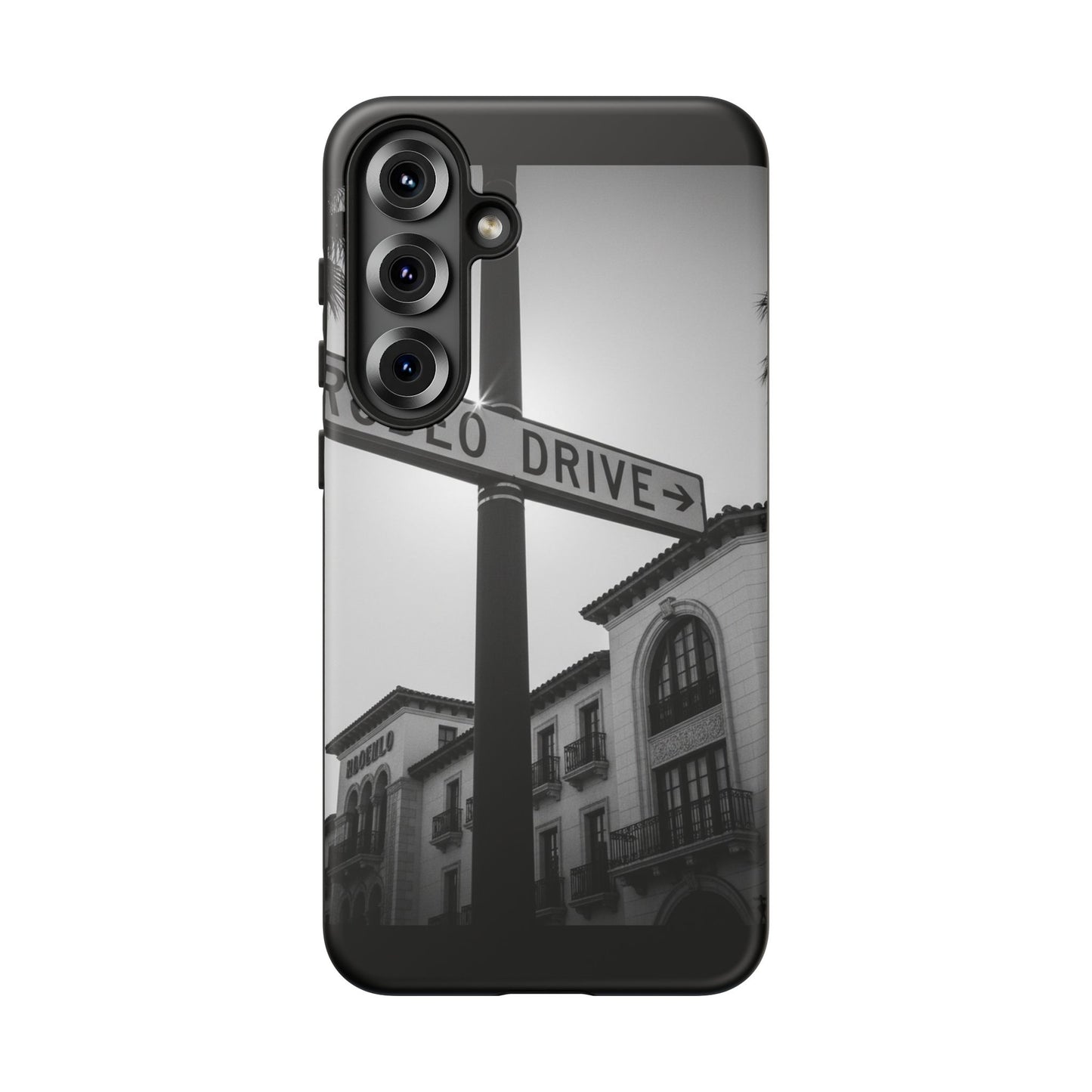 Rodeo Drive Phone Case | Los Angeles Aesthetic Black & White Photography | Luxury LA Street Tough Case for iPhone & Samsung