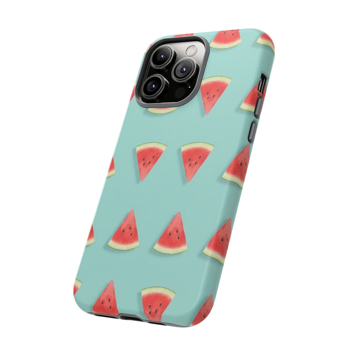 Watermelon Phone Case – Pastel Blue Summer Fruit Tough Case (iPhone, Samsung, Pixel)