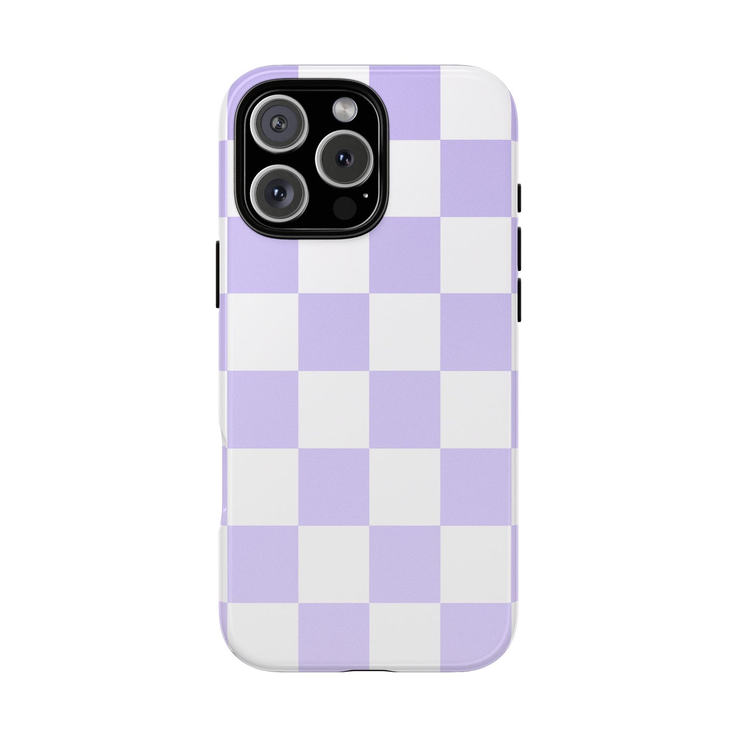 Lavender Checkerboard Phone Case | Pastel Aesthetic Checkered iPhone & Samsung Tough Case