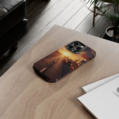 Route 66 Sunset Desert Highway Phone Case – Road Trip Travel Aesthetic Tough Case