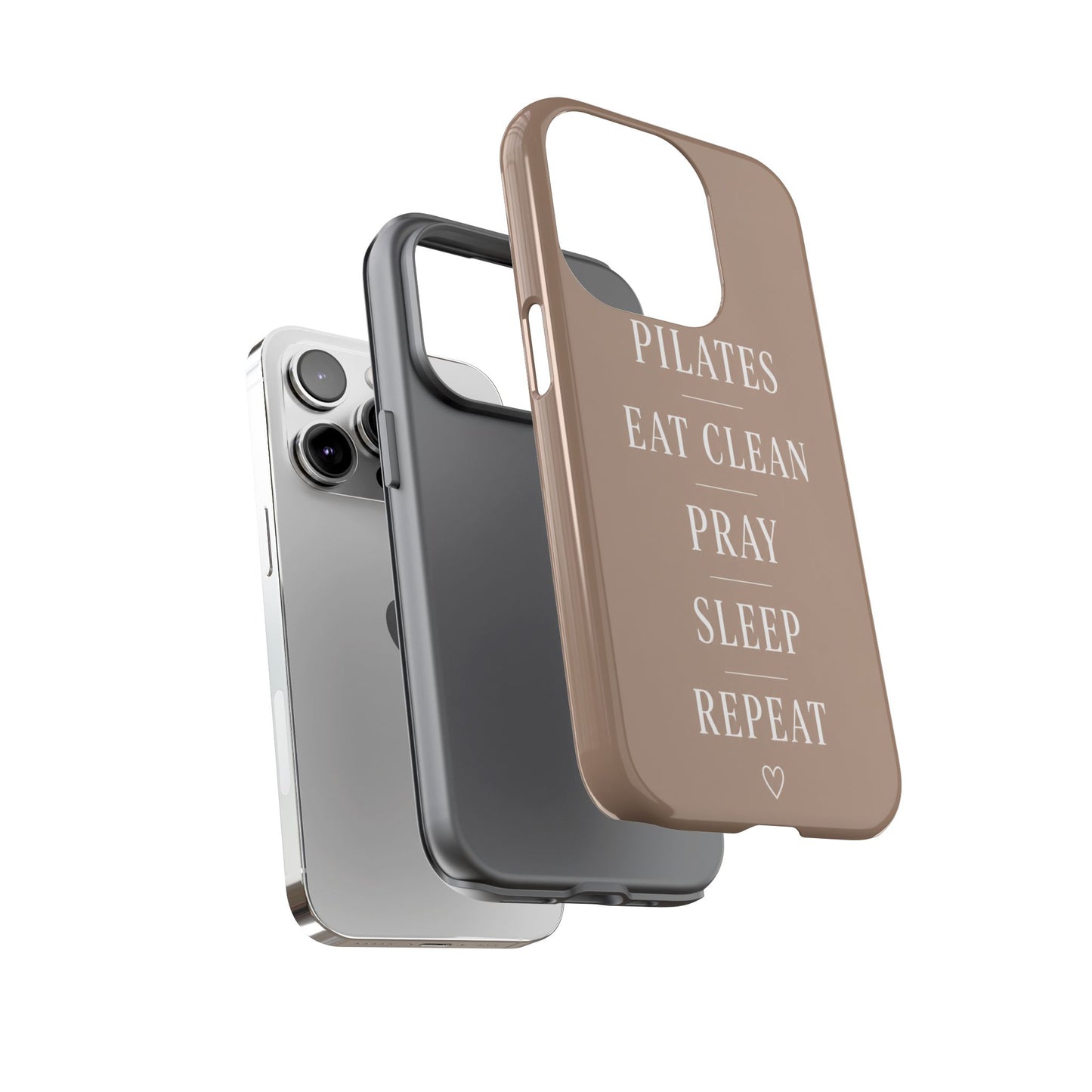 Pilates Phone Case | Eat Clean Pray Sleep Repeat Aesthetic | Wellness Girl Gift