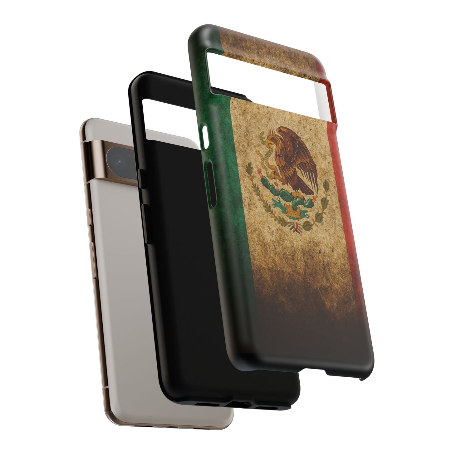 Vintage Mexico Flag Phone Case – Mexican Pride Grunge Flag Aesthetic Tough Case