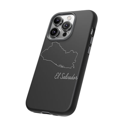 El Salvador Outline Phone Case – Minimal Country Map Tough Case (iPhone, Samsung, Pixel)