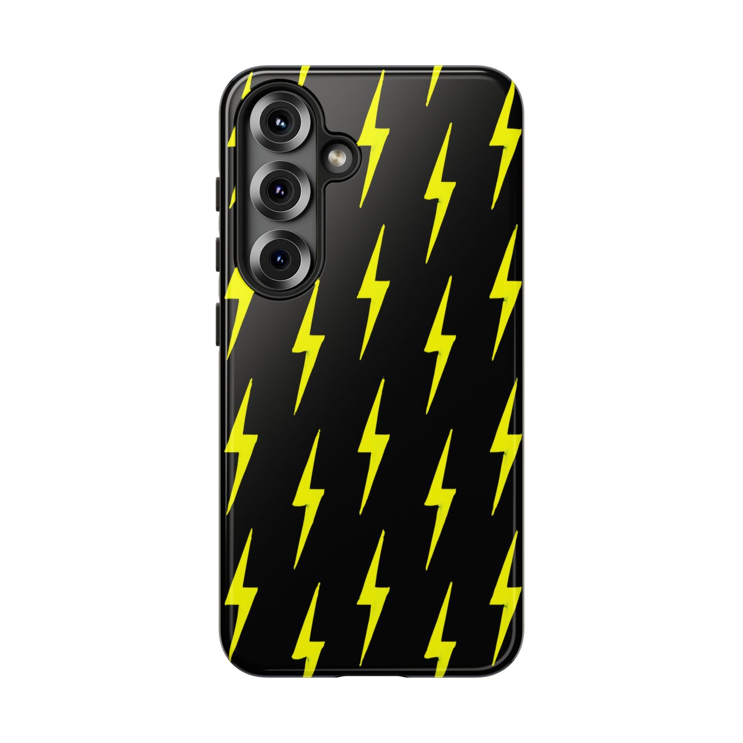 Yellow Lightning Bolt Tough Phone Case | Bold Electric Pattern Case for Iphone, Samsung Galaxy and Pixel