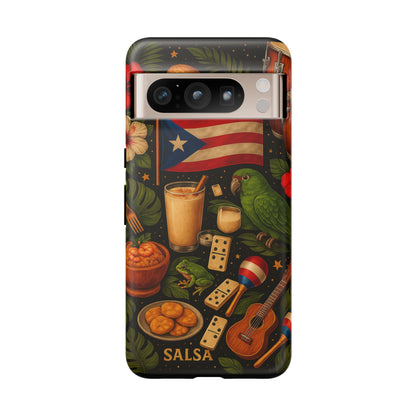 Puerto Rican Culture Phone Case | Boricua Icons Caribbean Aesthetic Tough Protective Case