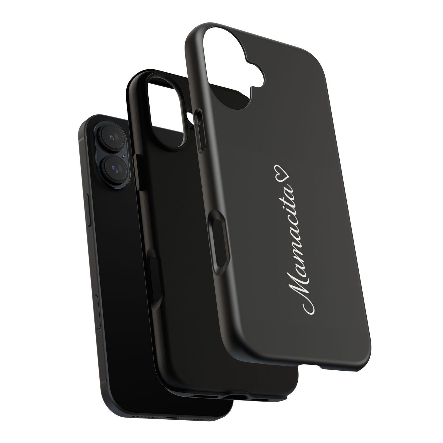 Mamacita Script Phone Case | Minimal Black Tough Case | Sleek Aesthetic Cover