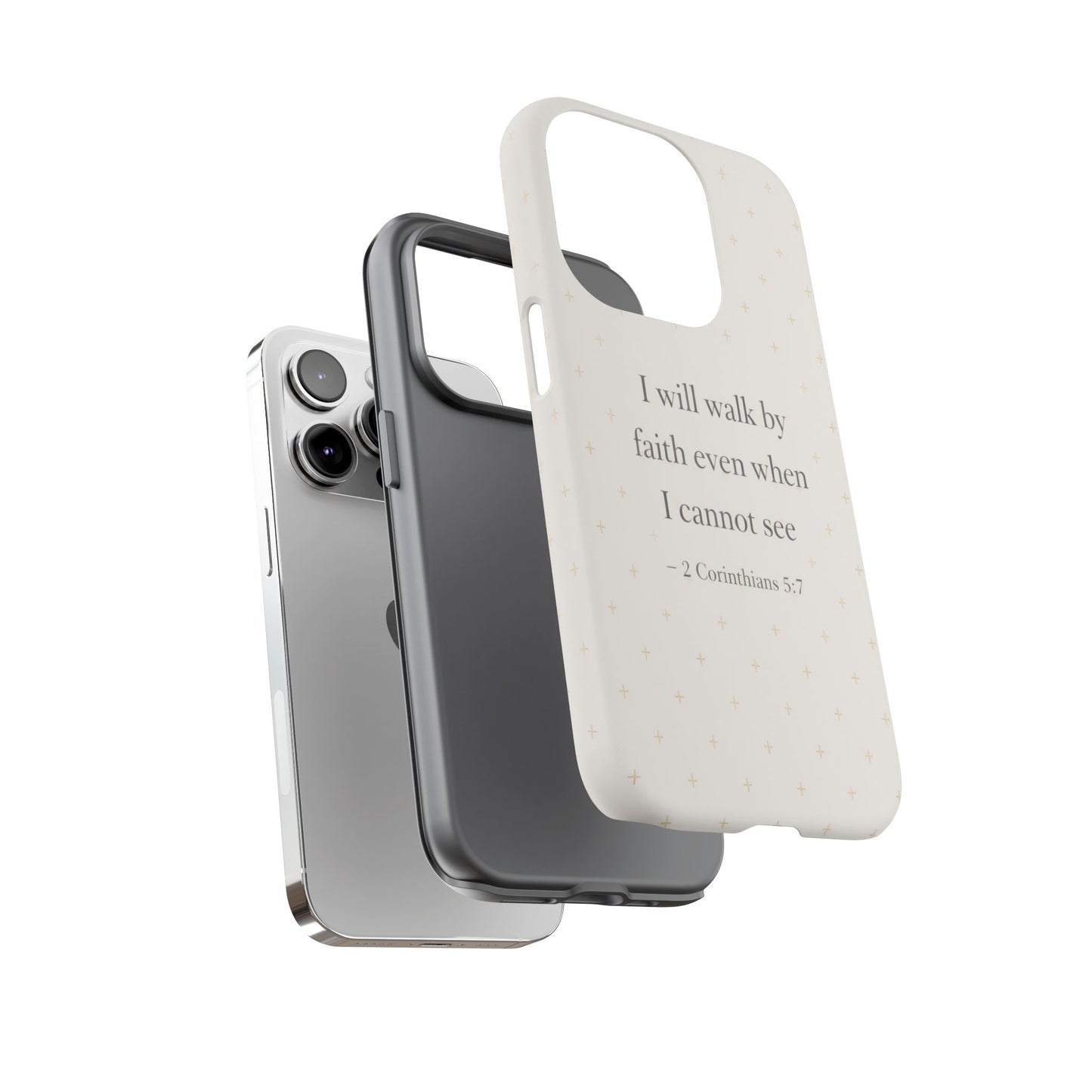 Walk by Faith Phone Case 2 Corinthians 5:7 Christian Bible Cover