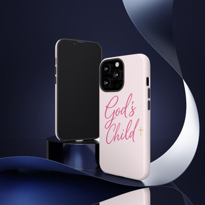 Gods Child Phone Case Christian Pink Aesthetic Tough iPhone Case