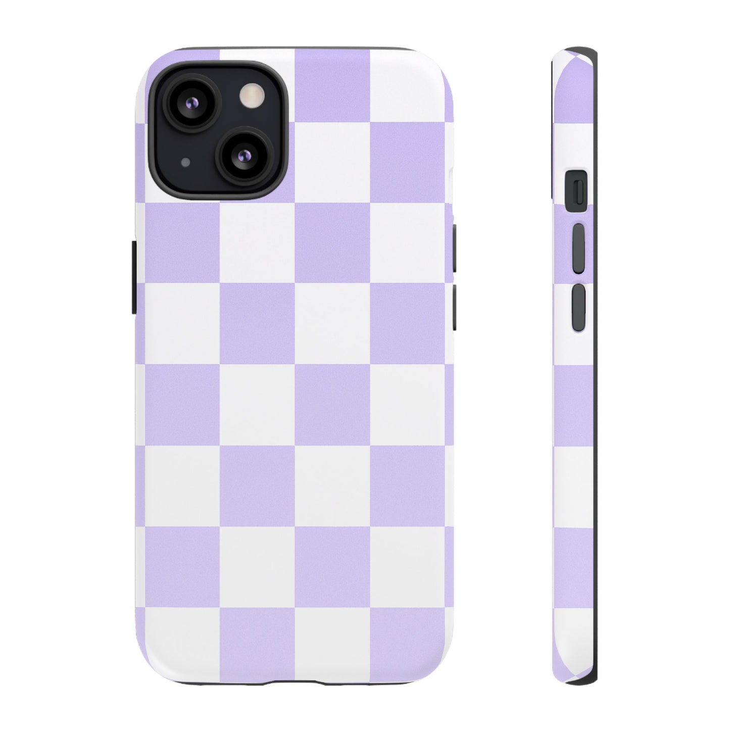 Lavender Checkerboard Phone Case | Pastel Aesthetic Checkered iPhone & Samsung Tough Case
