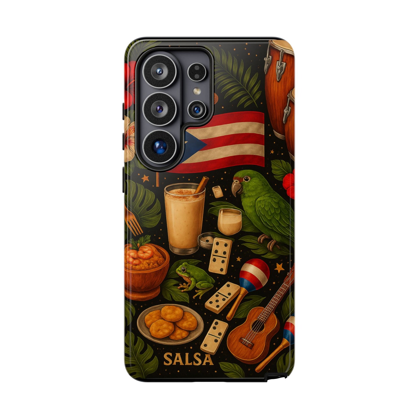 Puerto Rican Culture Phone Case | Boricua Icons Caribbean Aesthetic Tough Protective Case