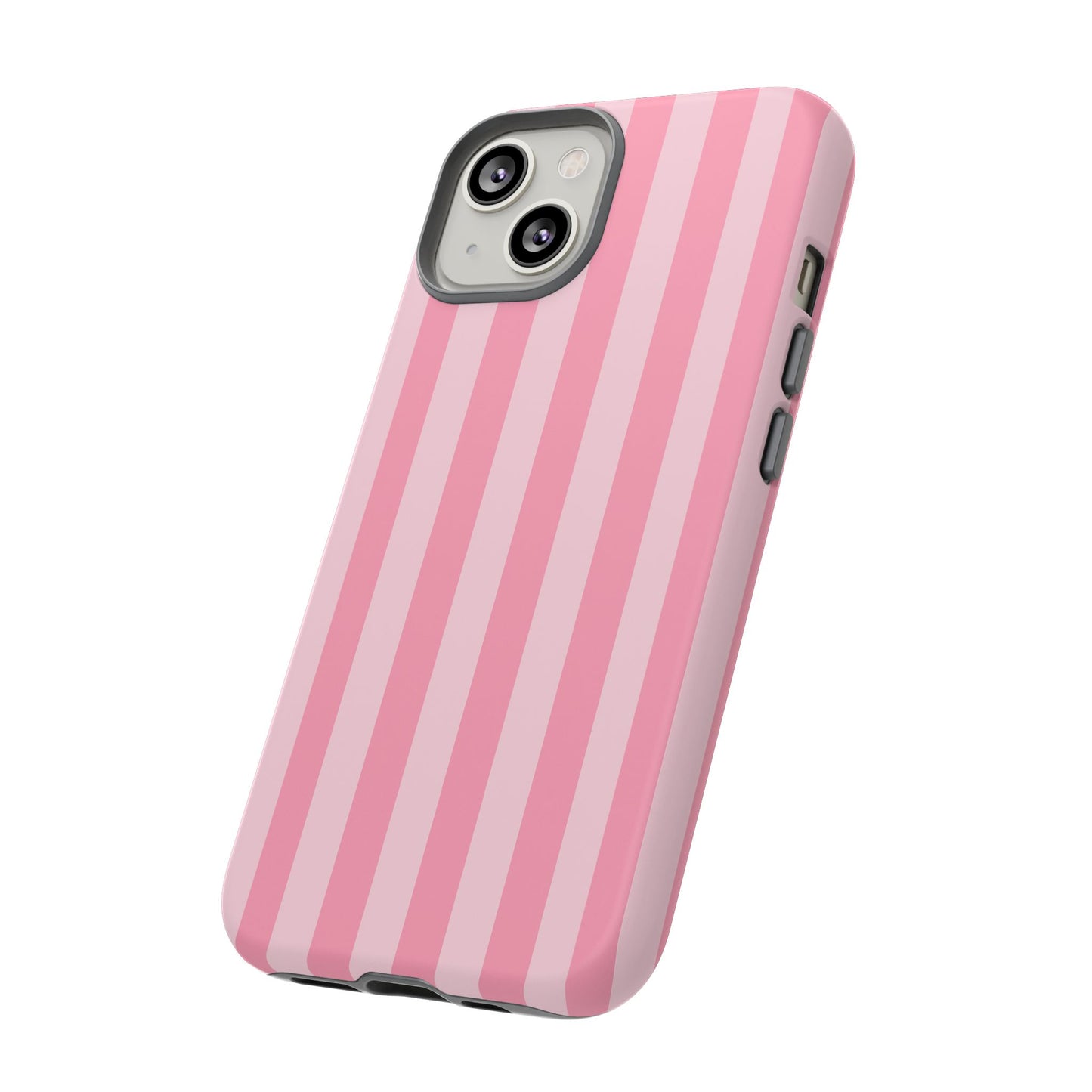 Pink Stripe Phone Case – Pastel Coquette Aesthetic Tough Protective Case