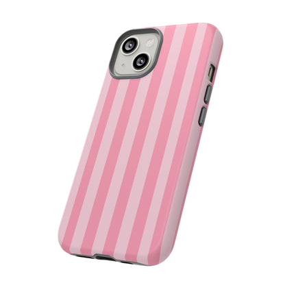 Pink Stripe Phone Case – Pastel Coquette Aesthetic Tough Protective Case