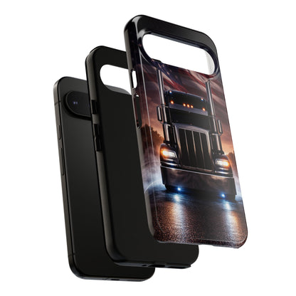 Semi Truck Phone Case American Flag Big Rig Trucker Gift iPhone Samsung