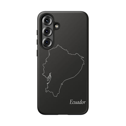 Ecuador Outline Phone Case – Minimal Country Map Tough Case (iPhone, Samsung, Pixel)