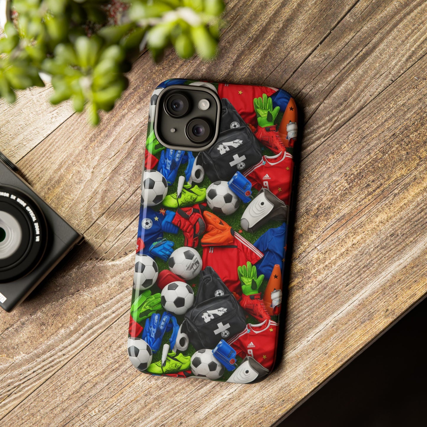 Soccer Ball Pattern Phone Case – Sports Fan Tough Protective Game Day Case