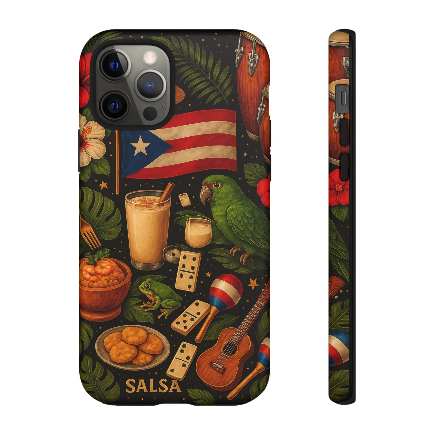 Puerto Rican Culture Phone Case | Boricua Icons Caribbean Aesthetic Tough Protective Case