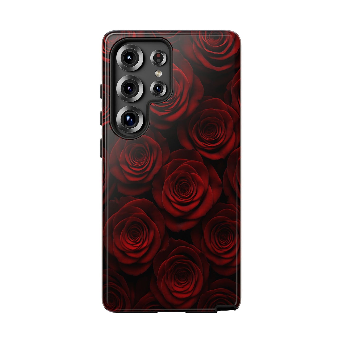 Dark Red Rose Phone Case – Gothic Floral Tough Case (iPhone, Samsung, Pixel)