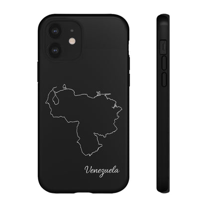 Venezuela Outline Phone Case – Minimal Country Map Tough Case (iPhone, Samsung, Pixel)
