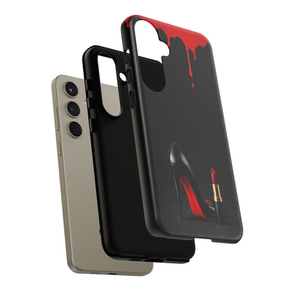 Dark Feminine Red Drip Phone Case – Gothic Glam Tough Cover