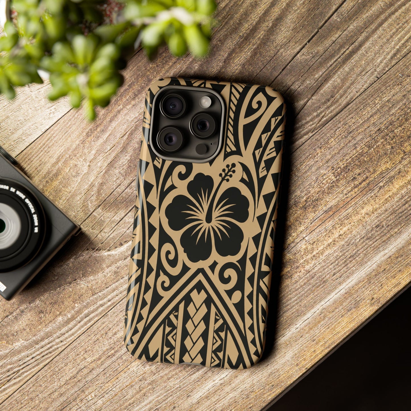 Polynesian Tribal Hawaiin Hibiscus Phone Case for iPhone Samsung Galaxy