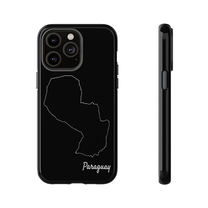Paraguay Outline Phone Case – Minimal Country Map Tough Case (iPhone, Samsung, Pixel)