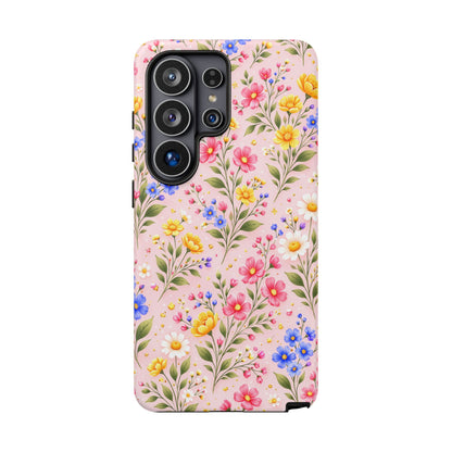 Wildflower Floral Phone Case Vintage Spring Meadow Tough Cover