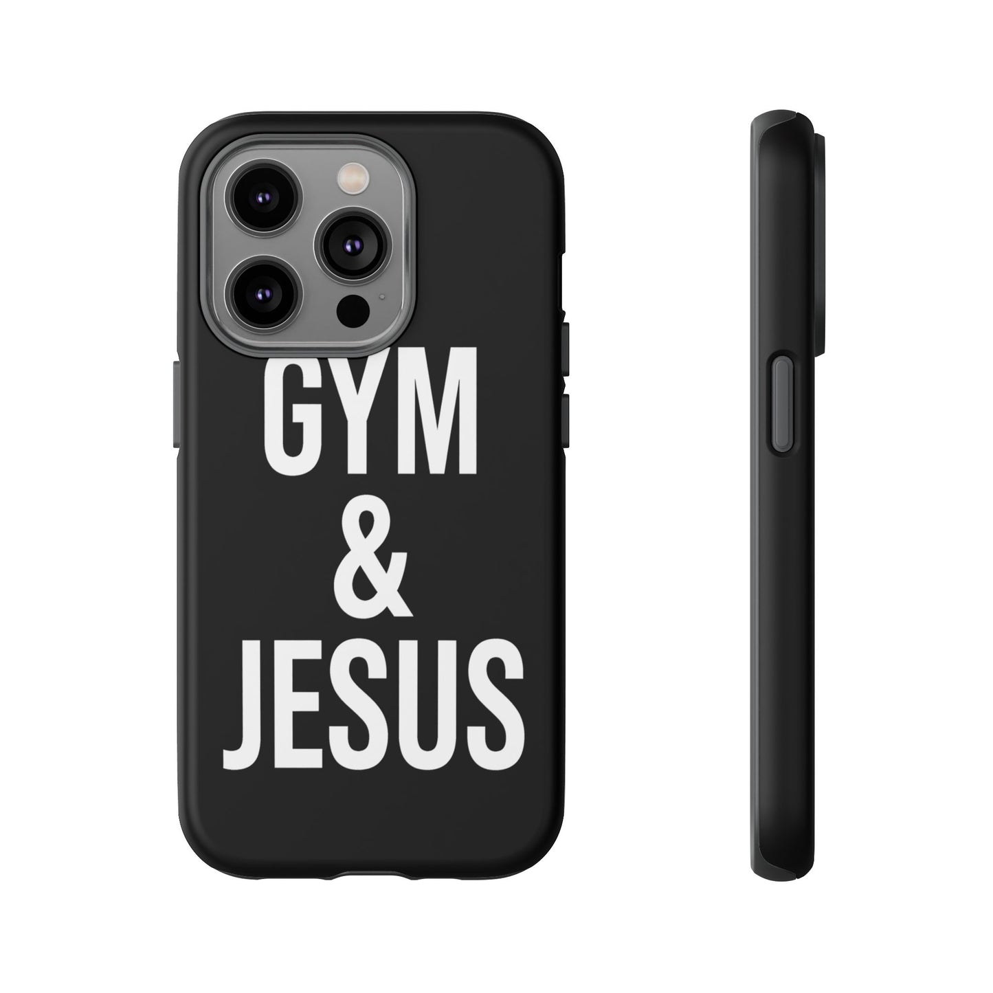 Gym & Jesus Phone Case Christian Faith Workout Gym Motivation Case