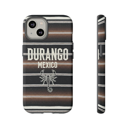Durango Mexico Phone Case | Serape Scorpion Western Design | Mexican Heritage Tough Case for iPhone & Samsung