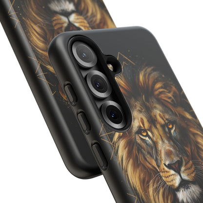Majestic Lion Phone Case – Black Gold Luxury Lion Art Tough Protective Case