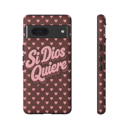 Si Dios Quiere Phone Case Latina Aesthetic Pink Hearts iPhone Samsung