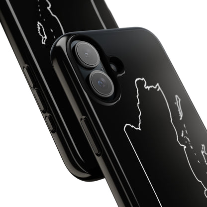 Belize Outline Phone Case – Minimal Country Map Tough Case (iPhone, Samsung, Pixel)