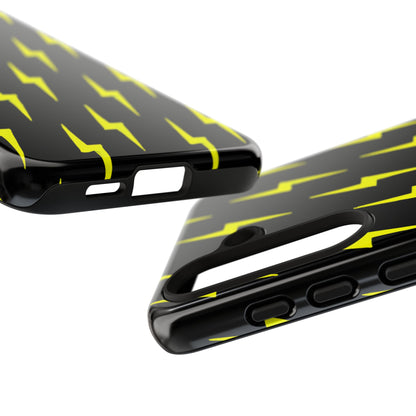 Yellow Lightning Bolt Tough Phone Case | Bold Electric Pattern Case for Iphone, Samsung Galaxy and Pixel