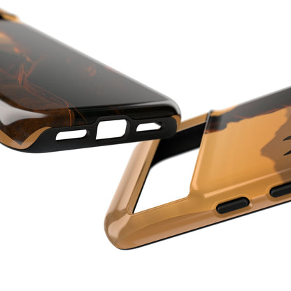 Western Cowboy Sunset Phone Case | Horse Rider Desert Aesthetic Tough Protective Case