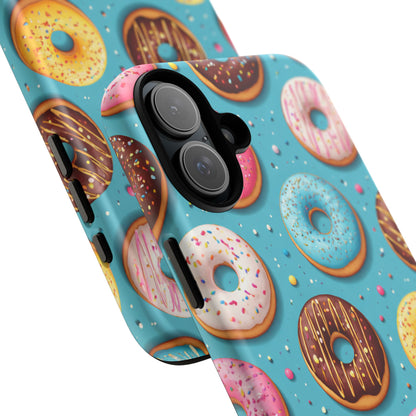 Cute Donut Pattern Phone Case – Colorful Sprinkles Dessert Design for Iphone, Samsung Galaxy and Pixel