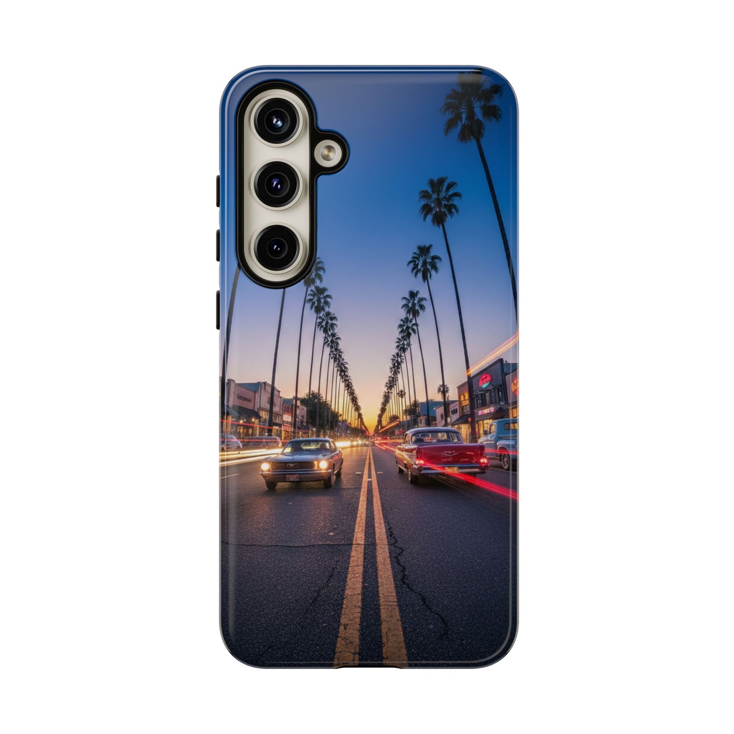 LA Sunset Boulevard Phone Case | Palm Tree Sunset Aesthetic | City Night Tough Case