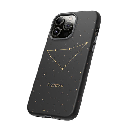 Capricorn Zodiac Constellation Phone Case – Luxe Gold Celestial Cover