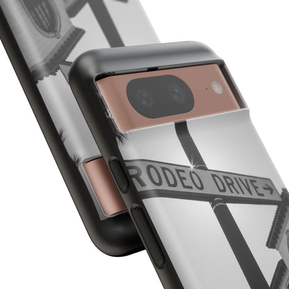 Rodeo Drive Phone Case | Los Angeles Aesthetic Black & White Photography | Luxury LA Street Tough Case for iPhone & Samsung