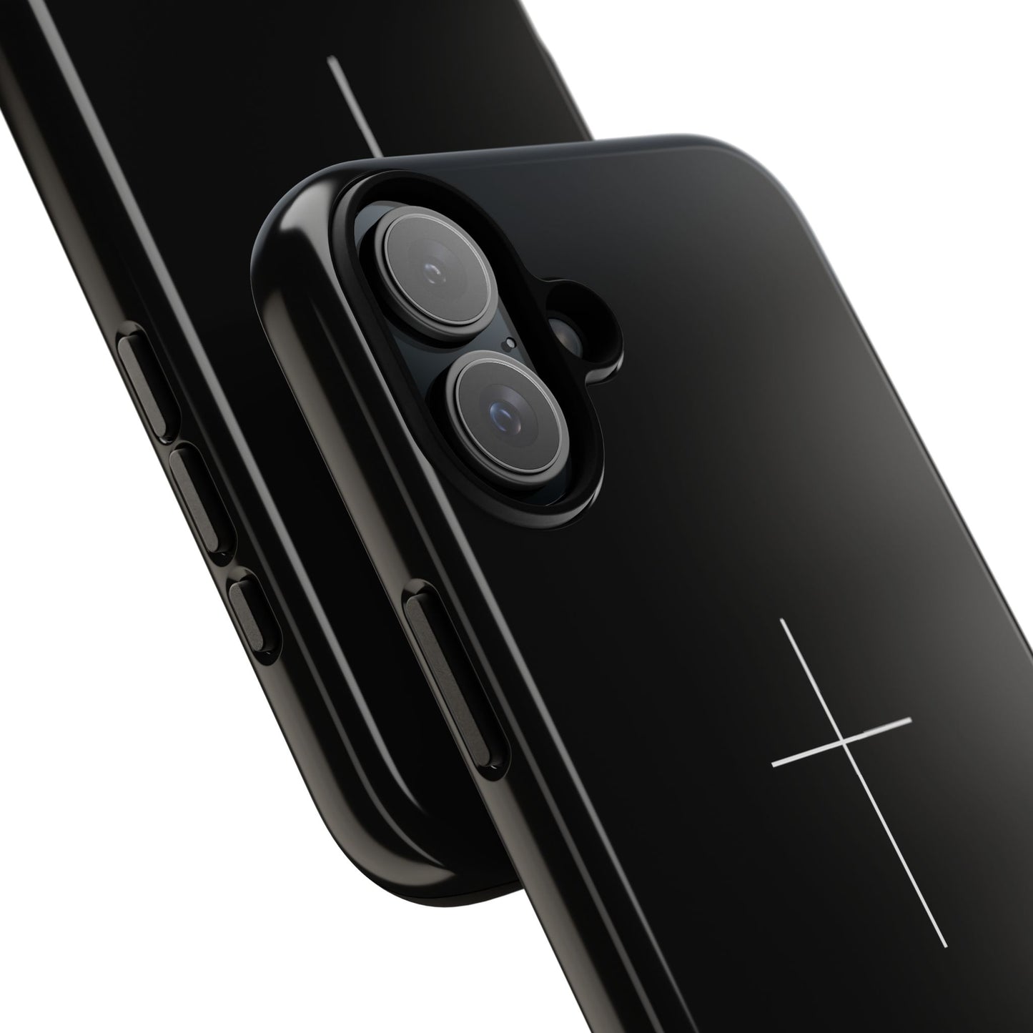 Trust in God Phone Case Minimal Cross Christian Black Tough Cover