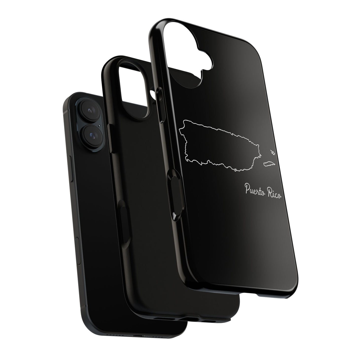 Puerto Rico Outline Phone Case – Minimal Country Map Tough Case (iPhone, Samsung, Pixel)