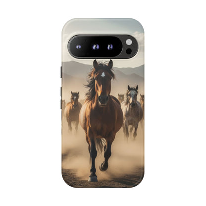 Running Horses Phone Case | Wild Mustang Herd Tough Protective Cover