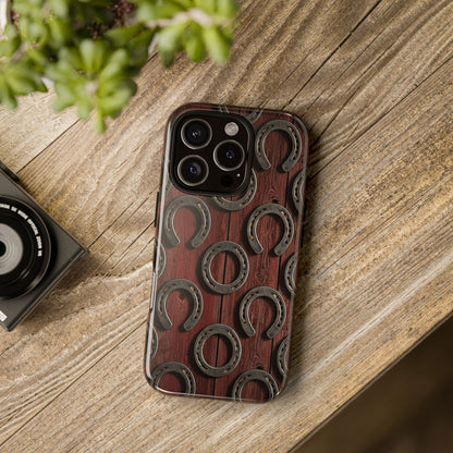 Rustic Horseshoe Western Phone Case – Cowboy Country Ranch Tough Case