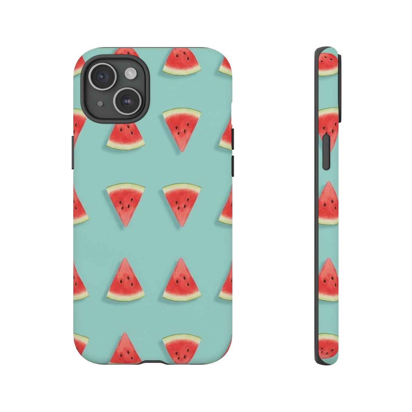 Watermelon Phone Case – Pastel Blue Summer Fruit Tough Case (iPhone, Samsung, Pixel)