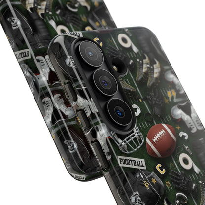 Football Pattern Phone Case – Sports Fan Tough Protective Game Day Case