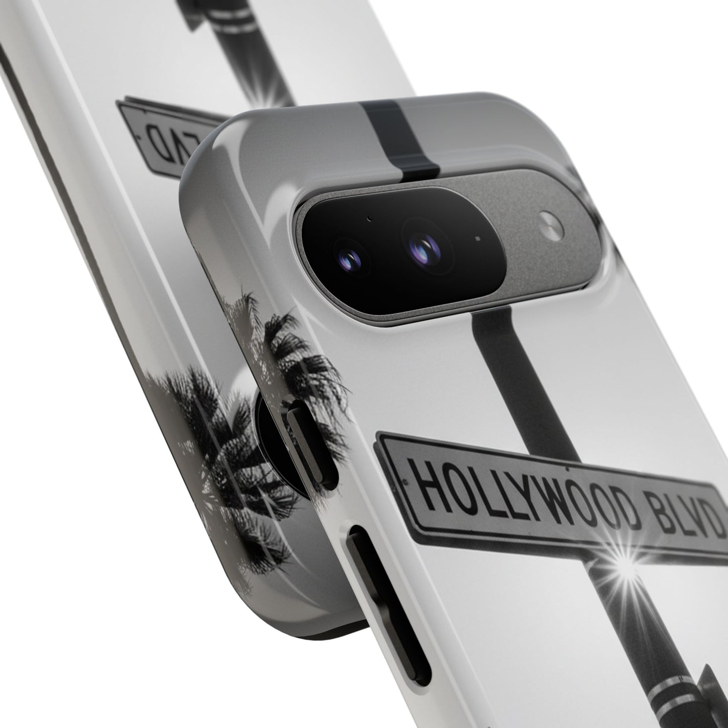 Hollywood Blvd Phone Case | Vintage Los Angeles Street Sign | Black & White LA Aesthetic