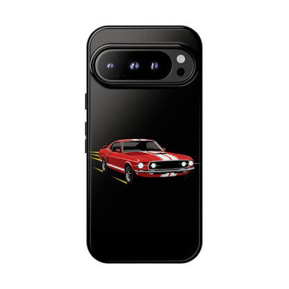 Red Muscle Car Phone Case – Classic Car Racing Tough Protective Case