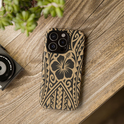 Polynesian Tribal Hawaiin Hibiscus Phone Case for iPhone Samsung Galaxy