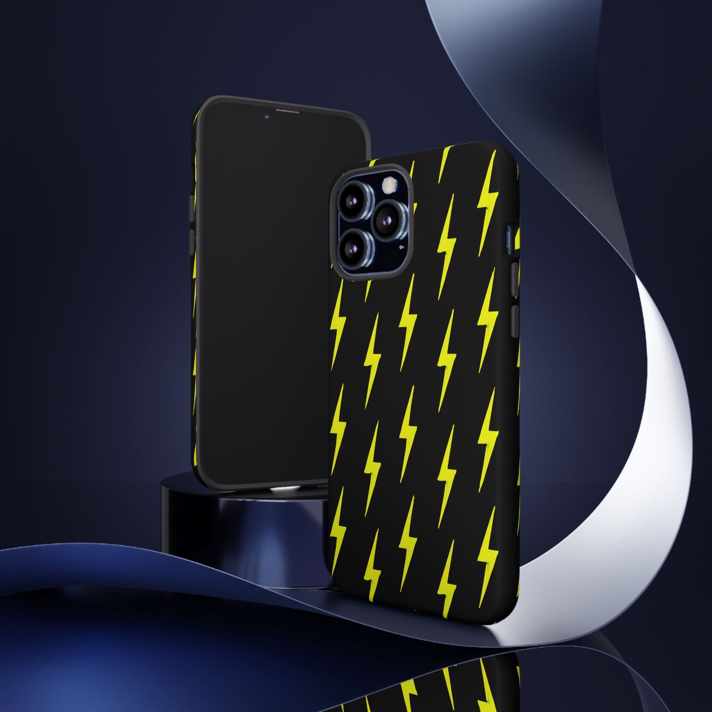 Yellow Lightning Bolt Tough Phone Case | Bold Electric Pattern Case for Iphone, Samsung Galaxy and Pixel