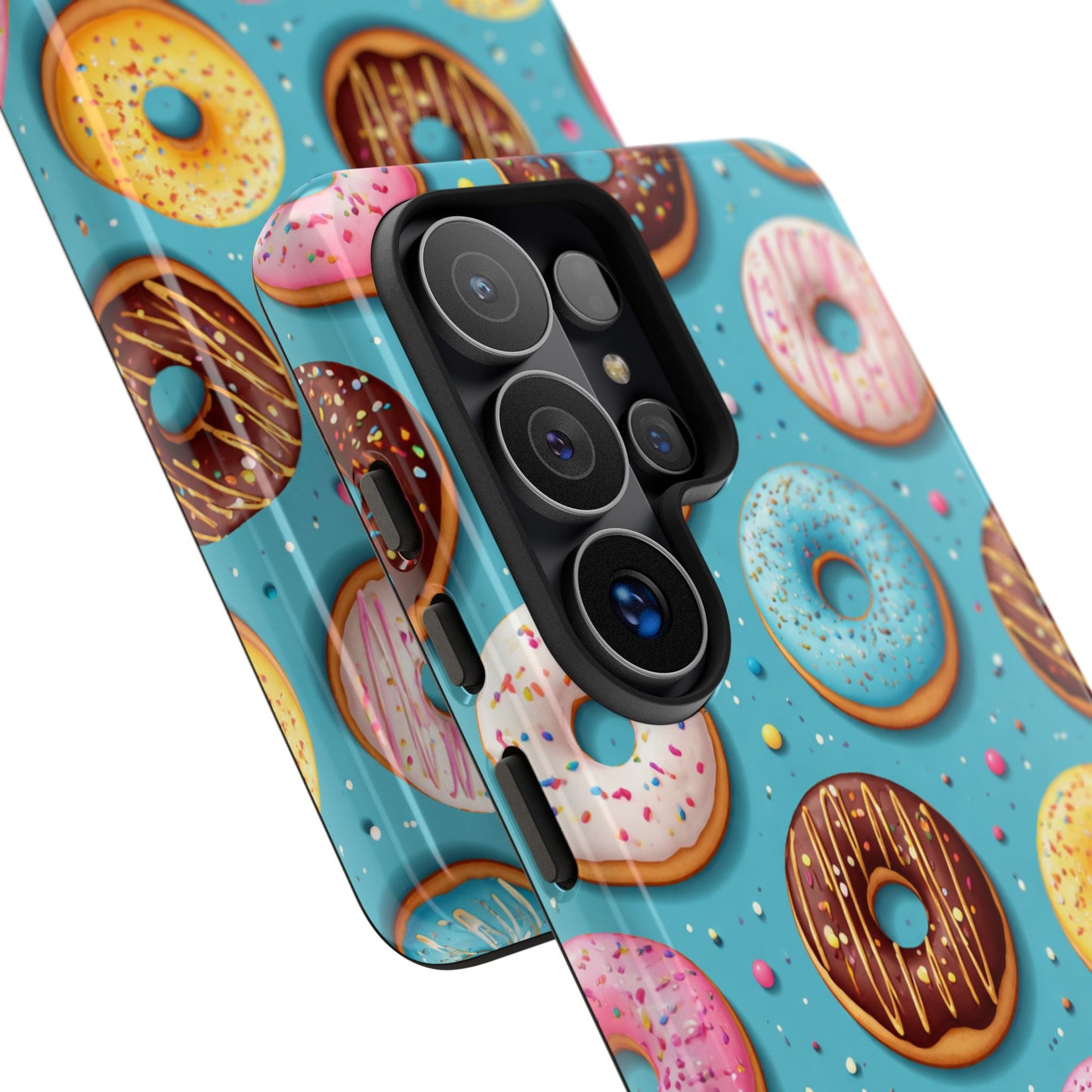 Cute Donut Pattern Phone Case – Colorful Sprinkles Dessert Design for Iphone, Samsung Galaxy and Pixel